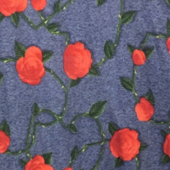 LuLaRoe Caroline Cardigan Sweater 2XL Blue w Red - Picture 3 of 6